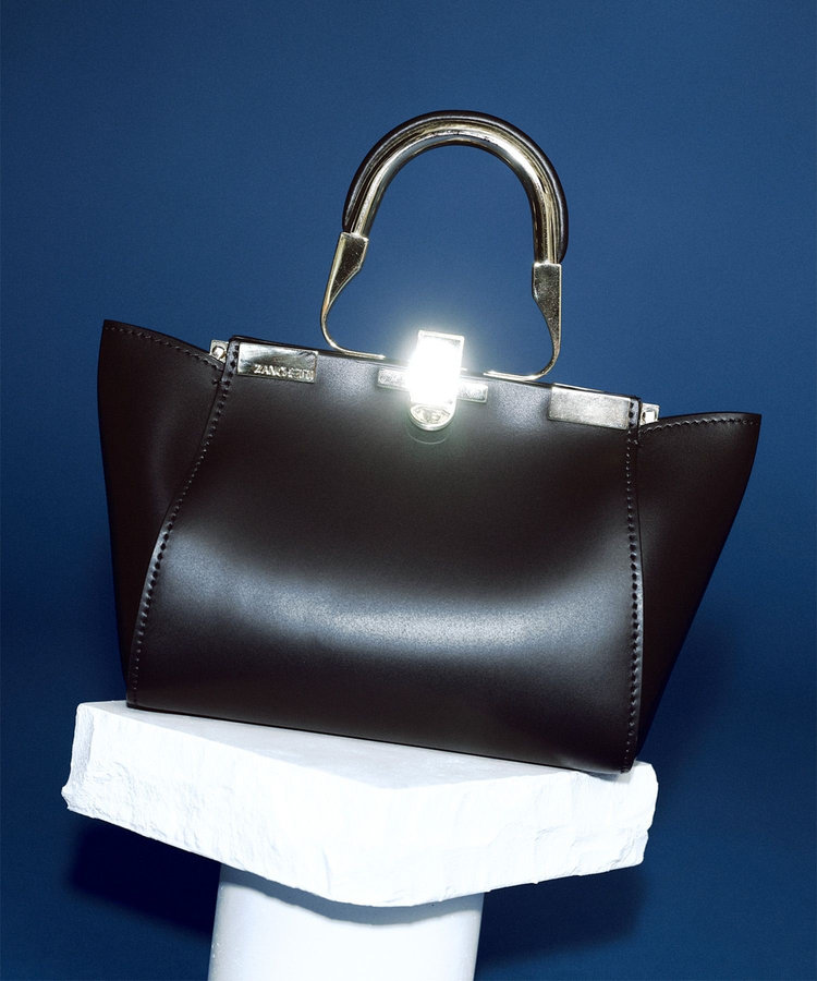 buying 【ZANCHETTI(ザンケッティ)】 AMLETO MINI ハンドバッグ ブラック (95)