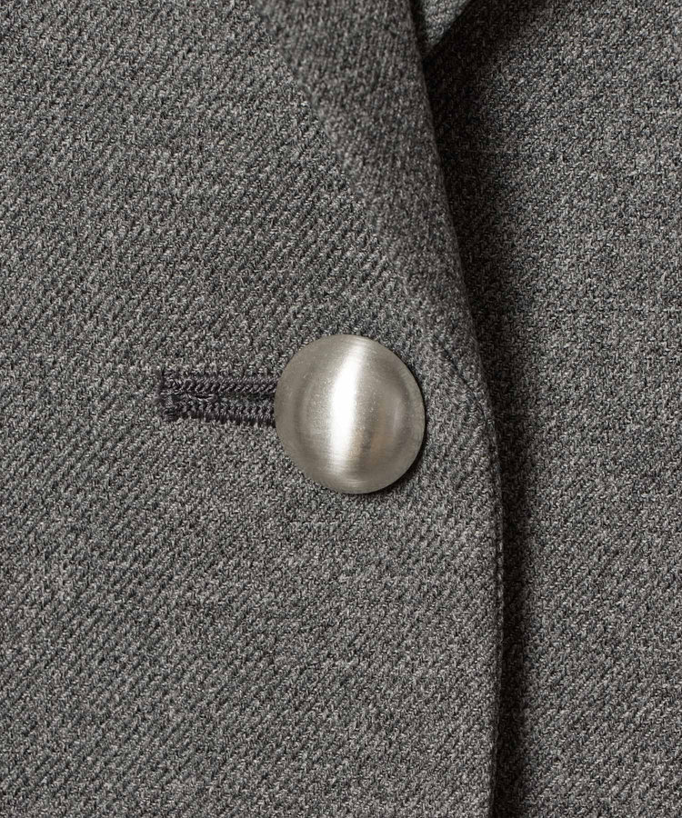 allureville ウールライクポリツイルジレジャケット グレー (92)