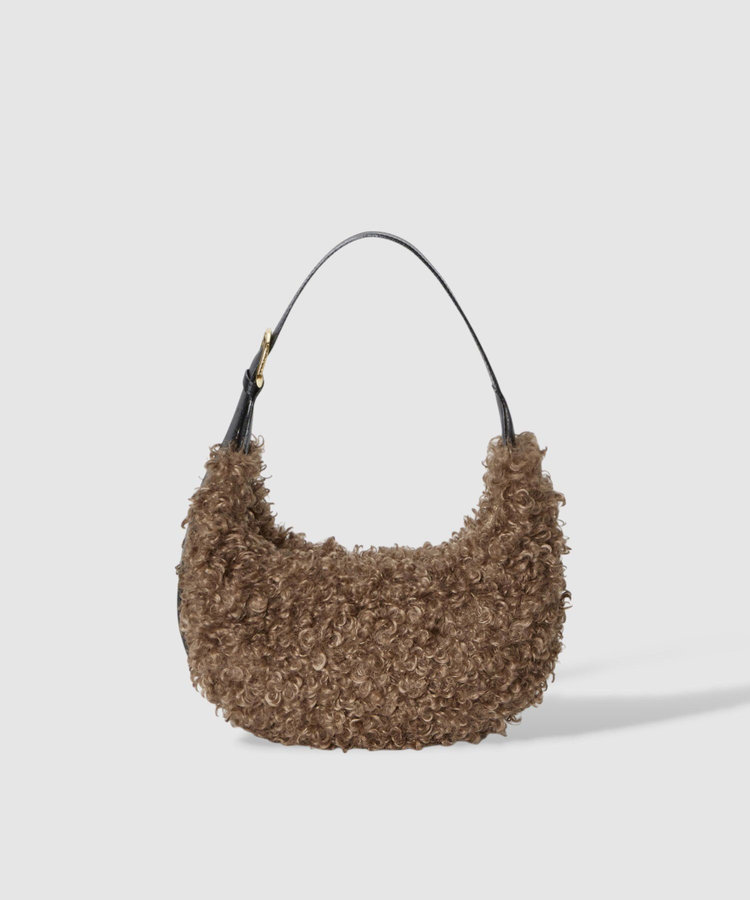 buying 【VIOLAd'ORO (ヴィオラドーロ)】ELMOカルガンラムワンショルダーバッグ ブラウン (81)