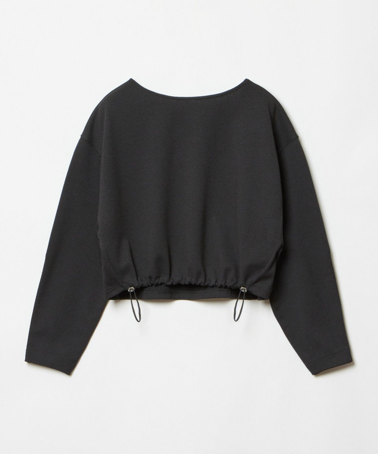 allureville ブークレーダンボールクロップドプルオーバー ブラック (95)