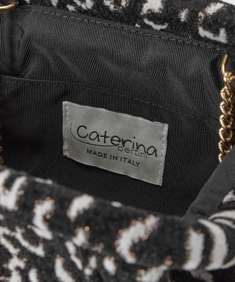 buying 【caterina bertini ( カテリーナ ベルティーニ )】レオパードクラッチバッグ ブラック系 (98)
