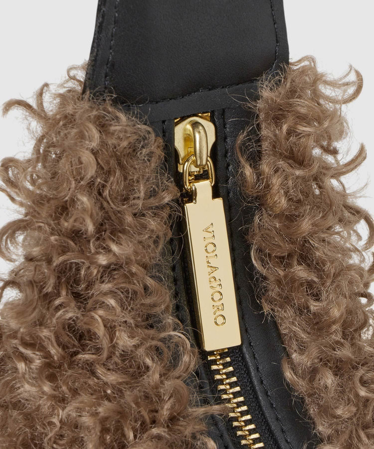 buying 【VIOLAd'ORO (ヴィオラドーロ)】ELMOカルガンラムワンショルダーバッグ ブラウン (81)