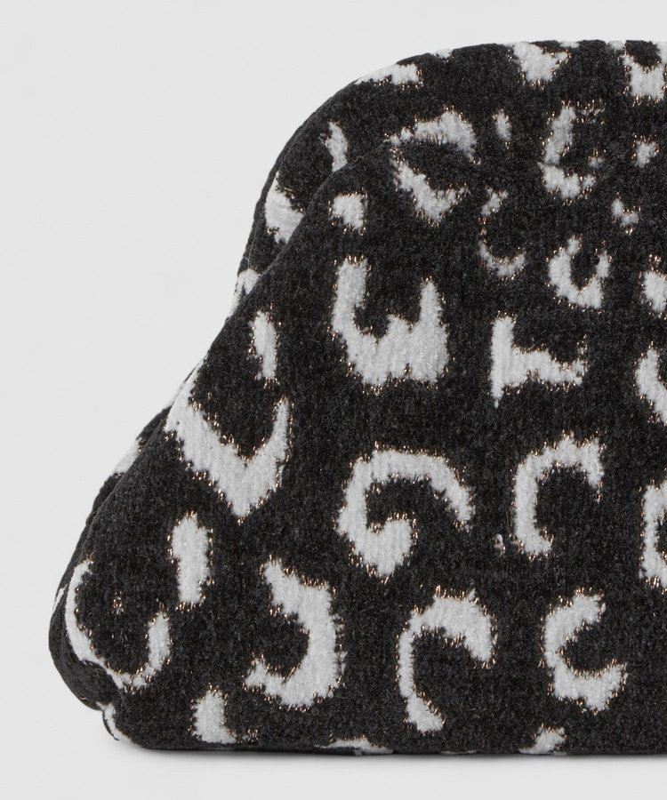 buying 【caterina bertini ( カテリーナ ベルティーニ )】レオパードクラッチバッグ ブラック系 (98)