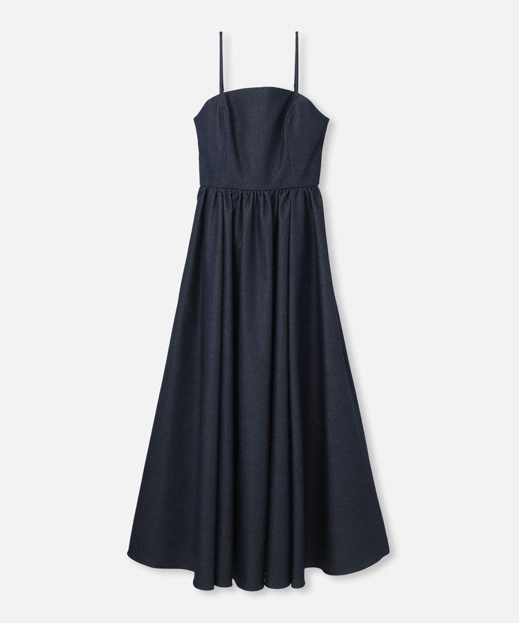 LOULOU WILLOUGHBY ◇【LOULOU WILLOUGHBY】シャンブレーベアワンピース ネイビー (65)