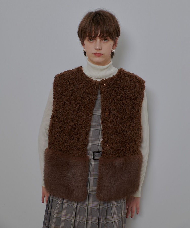 フェイクボアコンビニットジレ|allureville OFFICIAL SITE / ONLINE