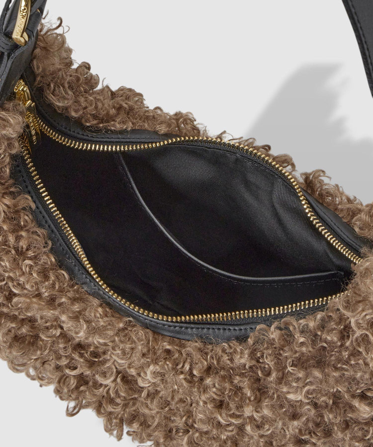 buying 【VIOLAd'ORO (ヴィオラドーロ)】ELMOカルガンラムワンショルダーバッグ ブラウン (81)