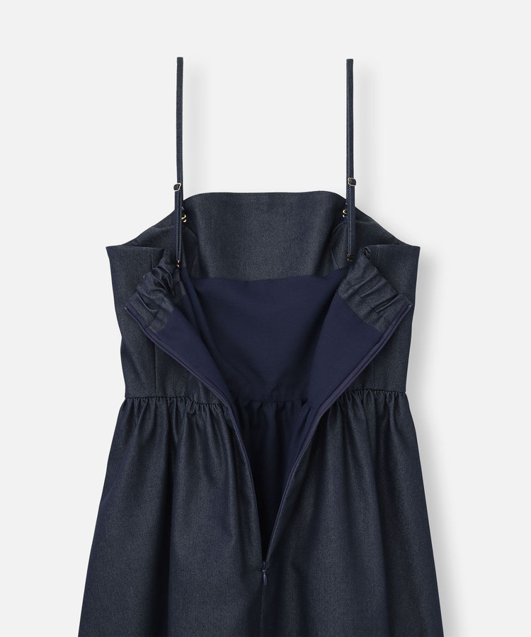 LOULOU WILLOUGHBY ◇【LOULOU WILLOUGHBY】シャンブレーベアワンピース ネイビー (65)