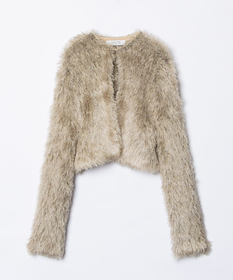 LOULOU WILLOUGHBY 【LOULOU WILLOUGHBY】ワイルドシャギーボレロ ベージュ (11)