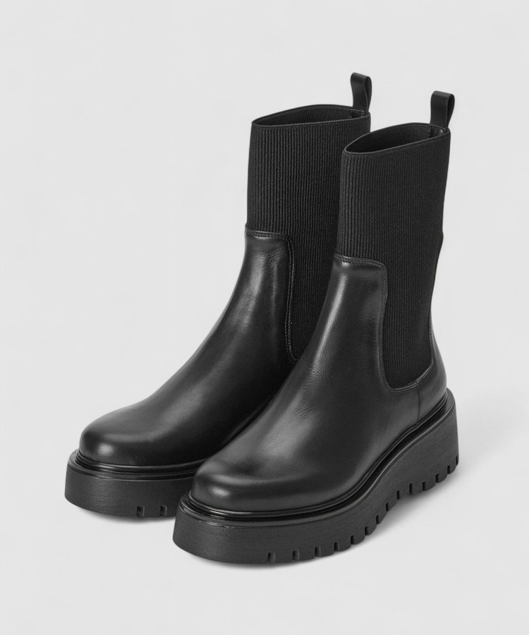 allureville 【alureville×CORSO ROMA 9】サイドゴアショートブーツ ブラック (95)