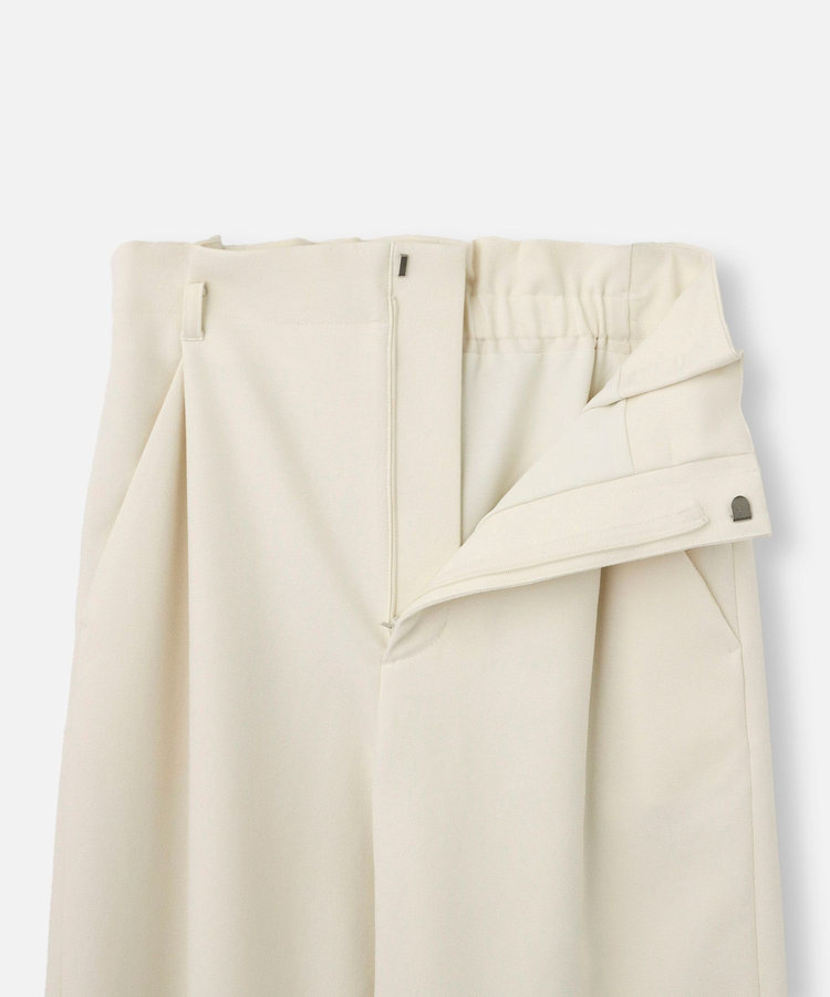 allureville ウールライクフランネルヨークレスパンツ オフホワイト (02)