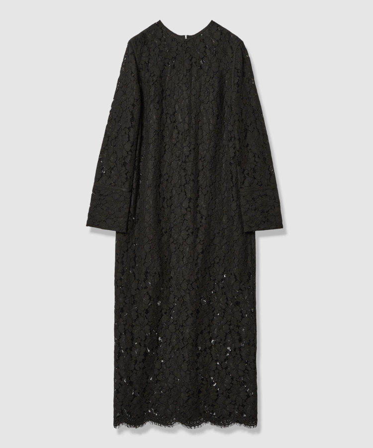 LOULOU WILLOUGHBY 【LOULOU WILLOUGHBY】パールネックレースワンピース ブラック (95)