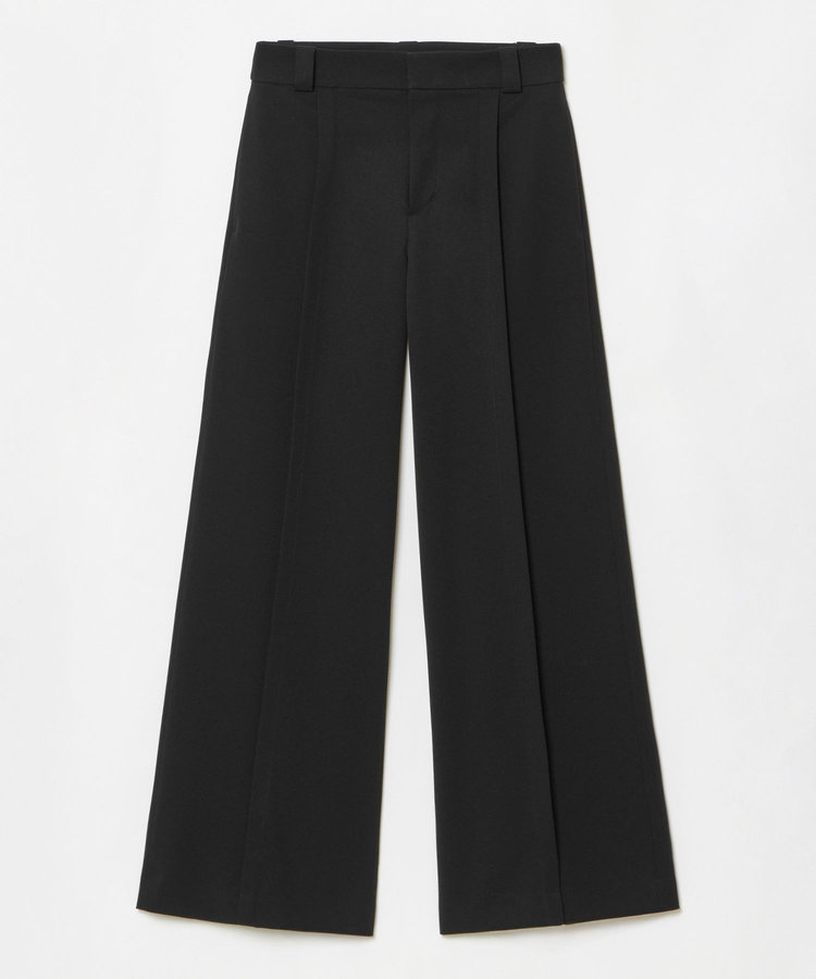 LOULOU WILLOUGHBY 【LOULOU WILLOUGHBY】タックステッチワイドパンツ ブラック (95)