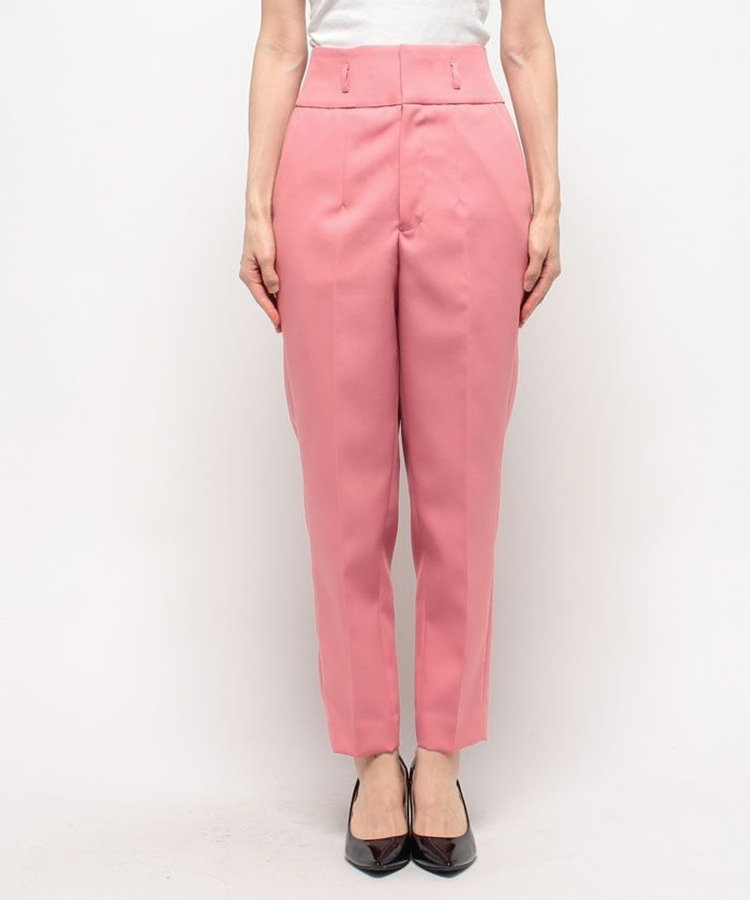 LOULOU WILLOUGHBY 【LOULOU WILLOUGHBY】T/Wギャバテーパードパンツ ピンク (41)