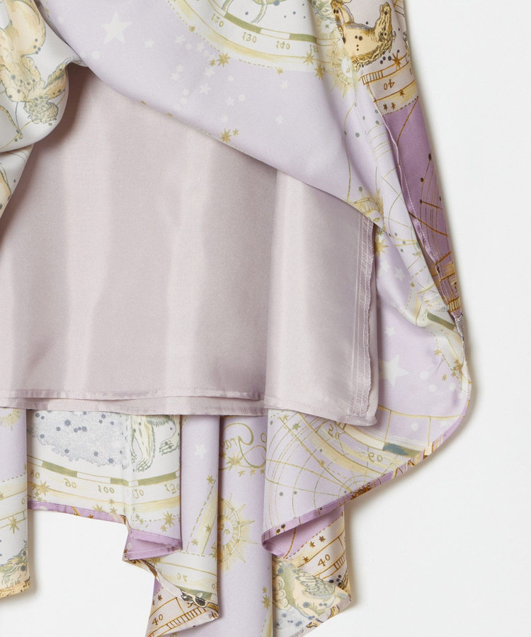 LOULOU WILLOUGHBY 【LOULOU WILLOUGHBY】ホロスコーププリントフレアスカート パープル (51)