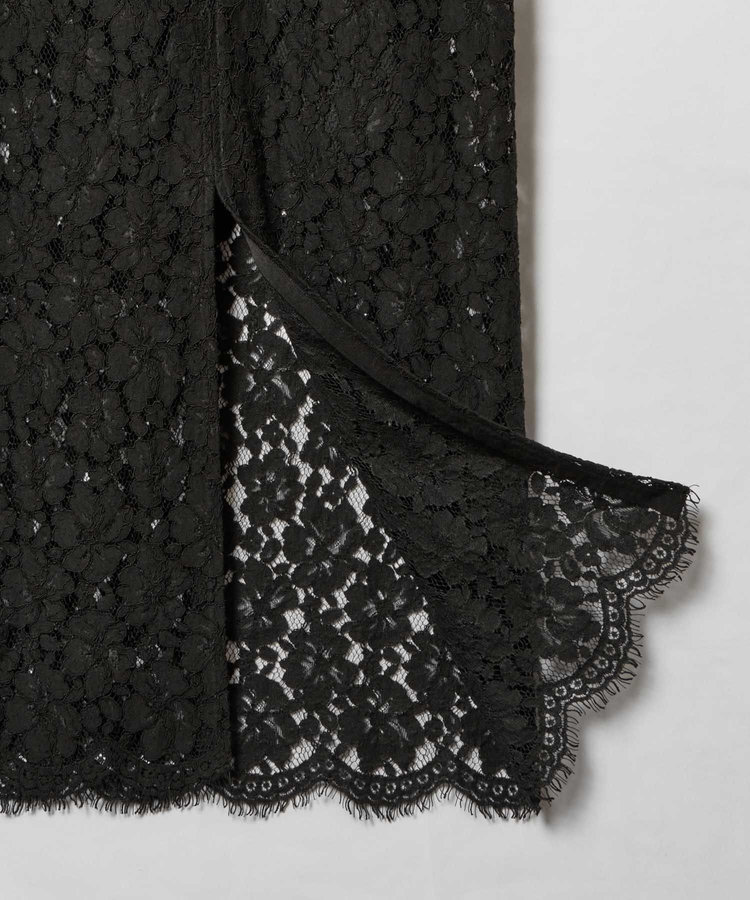 LOULOU WILLOUGHBY 【LOULOU WILLOUGHBY】パールネックレースワンピース ブラック (95)