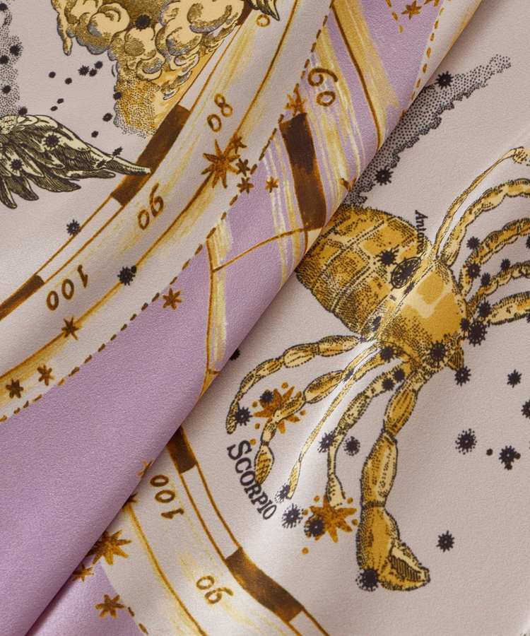 LOULOU WILLOUGHBY 【LOULOU WILLOUGHBY】ホロスコーププリントフレアスカート パープル (51)