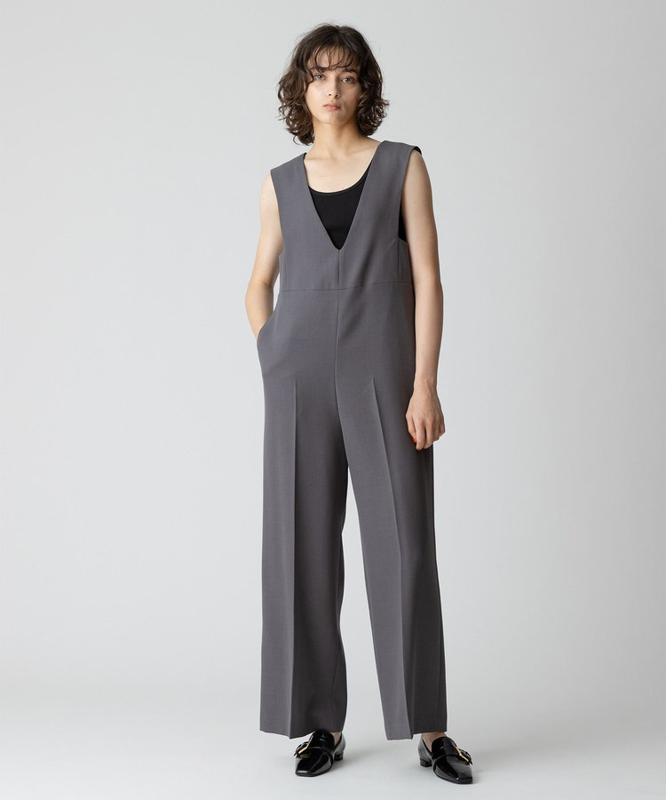 allureville Vネックオールインワン グレー (92)