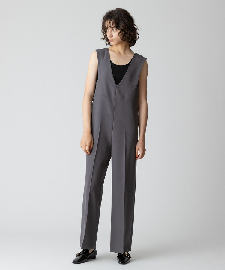 allureville Vネックオールインワン グレー (92)