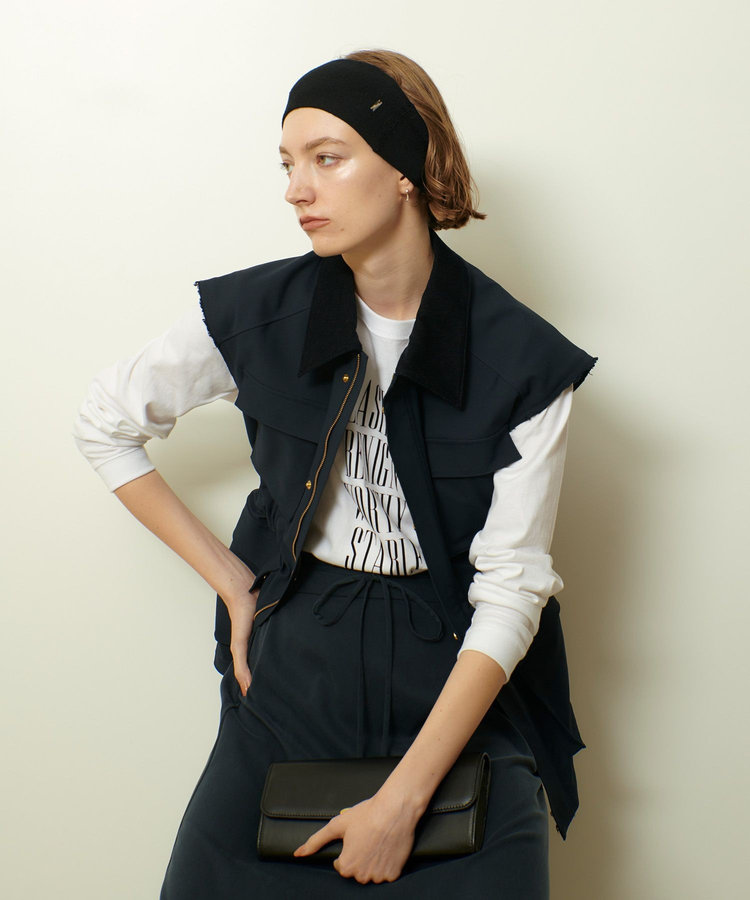 allureville コットンダブルクロスサファリジレ ネイビー (65)