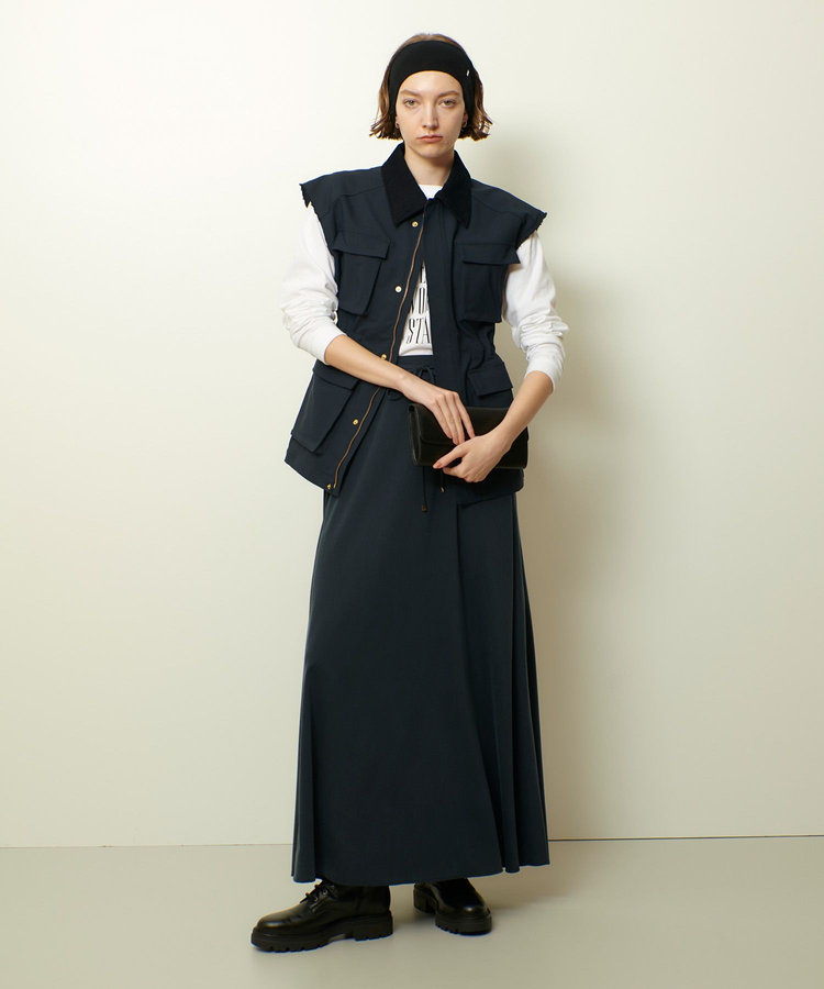 allureville コットンダブルクロスサファリジレ ネイビー (65)