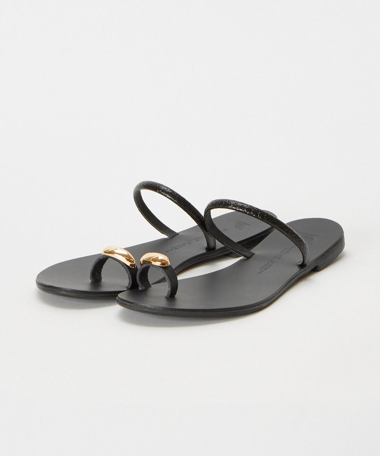 buying 【NICOLAS LAINAS(ニコラス ライナス)】 FLAT SANDAL ブラック (95)