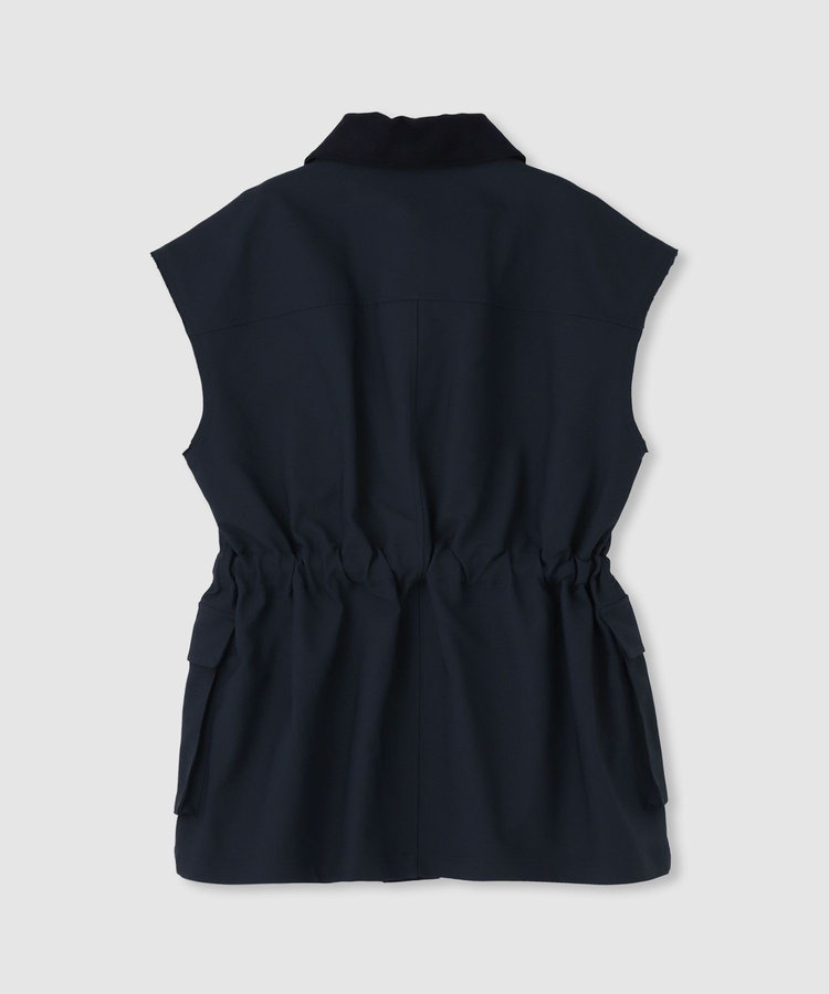 allureville コットンダブルクロスサファリジレ ネイビー (65)