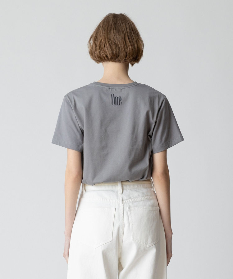 allureville コーマ天竺プリントT グレー (92)