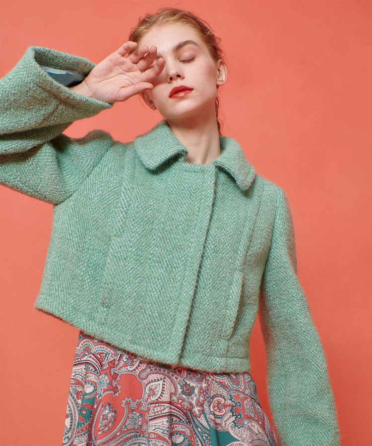 LOULOU WILLOUGHBY 【LOULOU WILLOUGHBY】BONOTTOステンカラージャケット ミントグリーン (73)