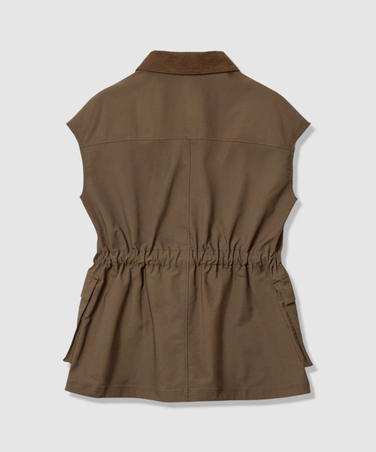 allureville コットンダブルクロスサファリジレ ブラウン (81)