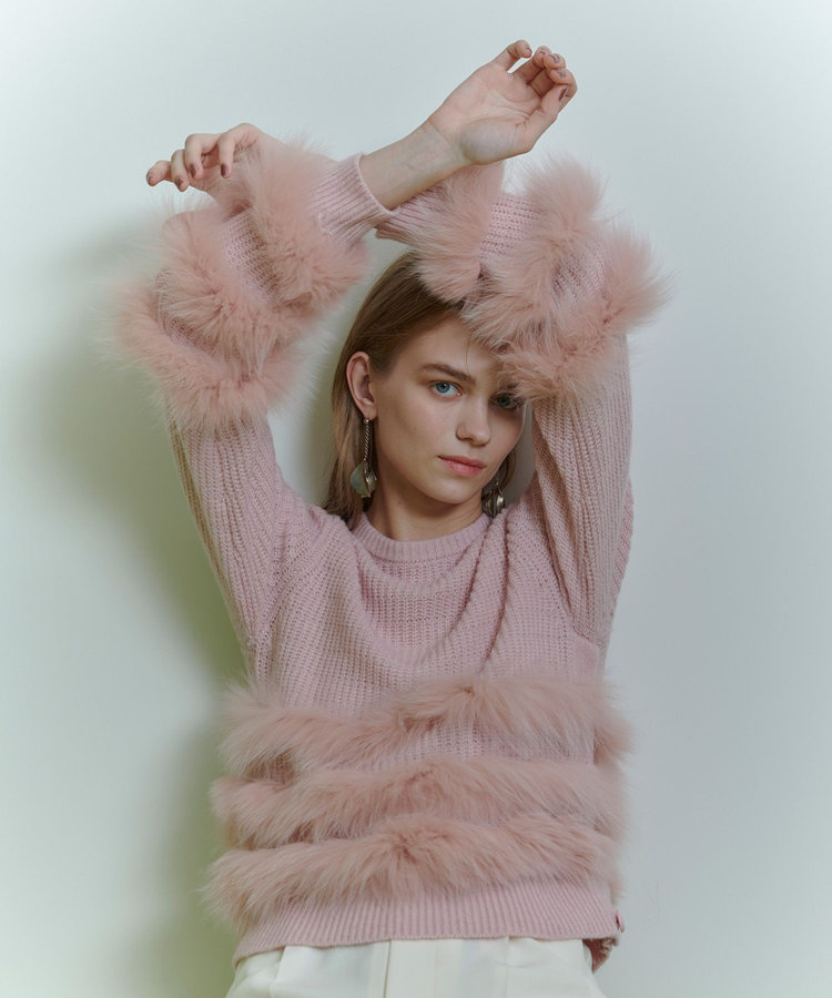 LOULOU WILLOUGHBY】フォックスファートリミングプルオーバー