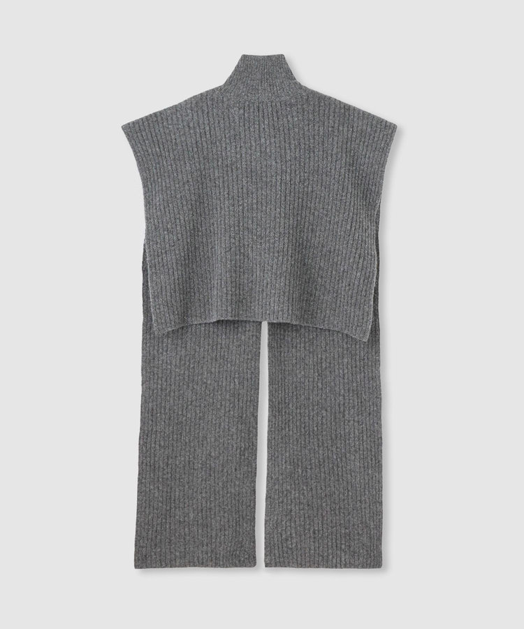 buying 【UJOH(ウジョー)】ZIP STOLE KNIT グレー (92)