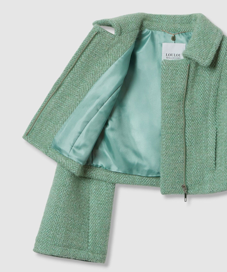 LOULOU WILLOUGHBY 【LOULOU WILLOUGHBY】BONOTTOステンカラージャケット ミントグリーン (73)