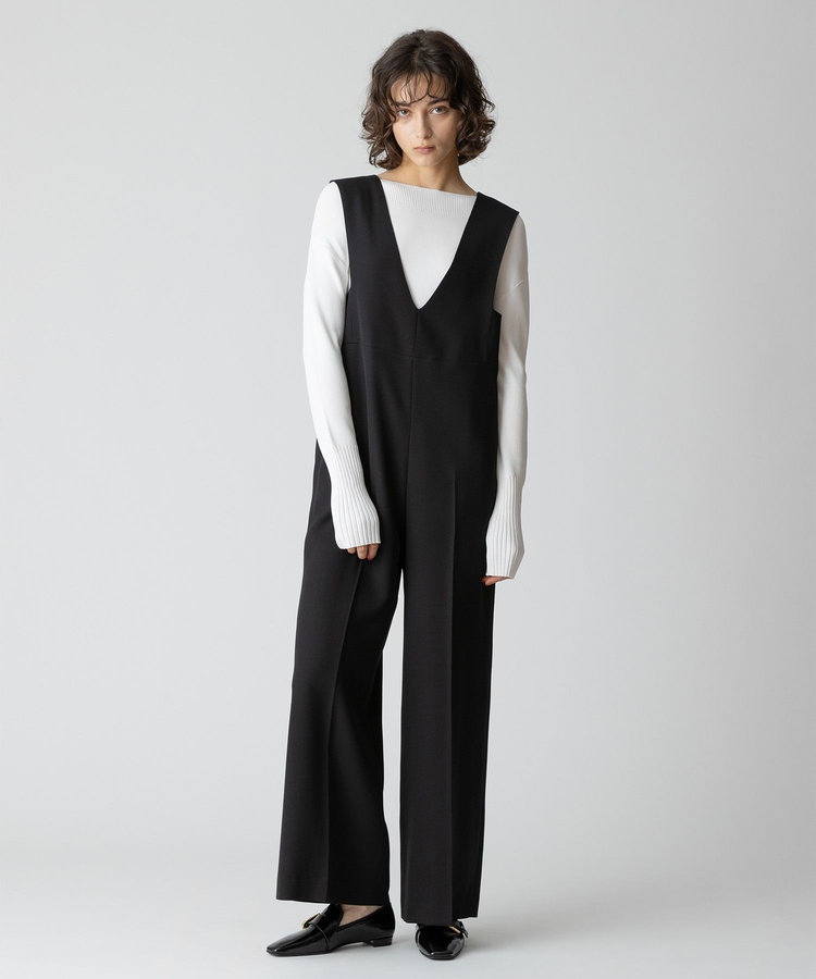 allureville Vネックオールインワン ブラック (95)