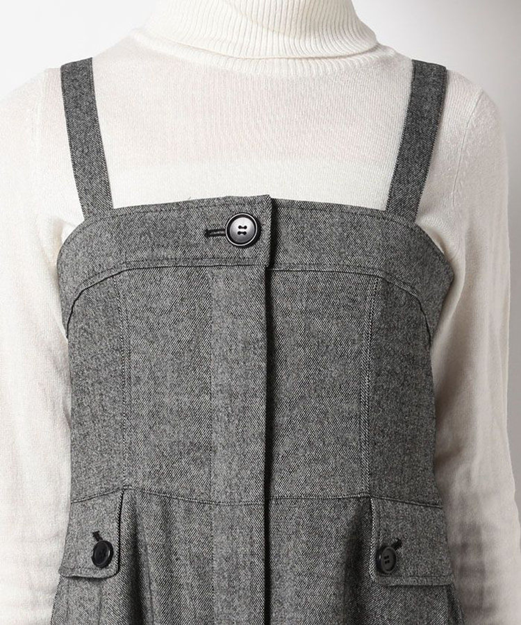 allureville×otonaMUSE】シックツイードサロペットドレス|allureville  