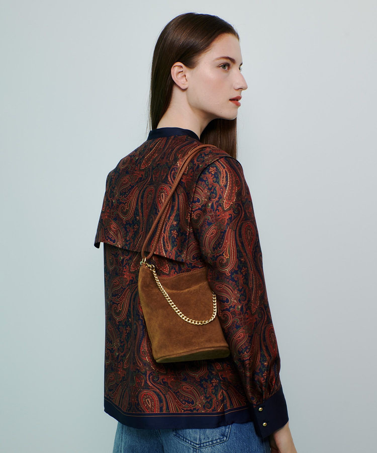 allureville OFFICINAペイズリープリントブラウス ブラウン (81)