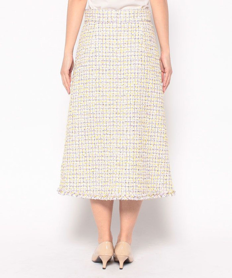 LOULOU WILLOUGHBY 【LOULOU WILLOUGHBY】ファンシーツイードスカート イエロー (22)