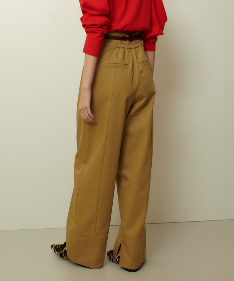 allureville ミリタリーツイルハイウェストパンツ ベージュ (11)