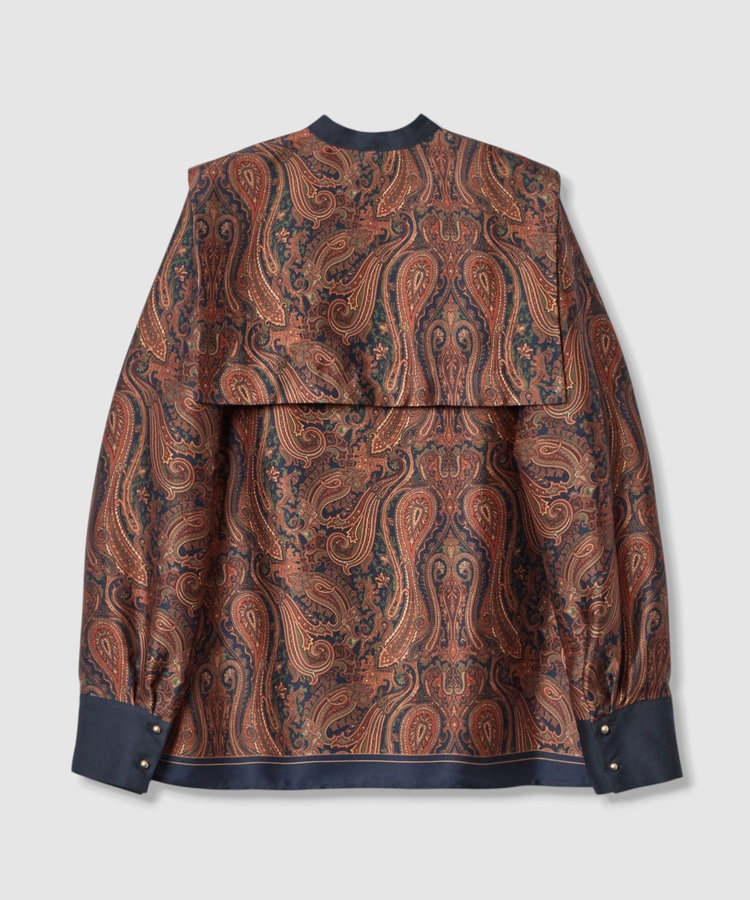 allureville OFFICINAペイズリープリントブラウス ブラウン (81)