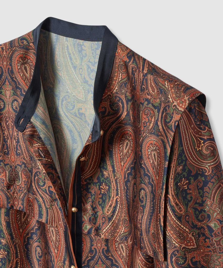 allureville OFFICINAペイズリープリントブラウス ブラウン (81)