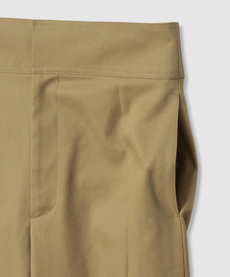 allureville ミリタリーツイルハイウェストパンツ ベージュ (11)