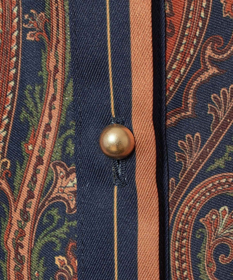 allureville OFFICINAペイズリープリントブラウス ブラウン (81)