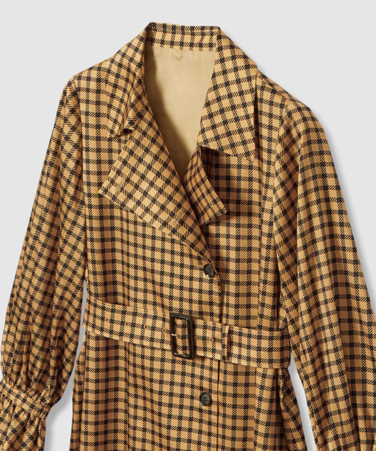 LOULOU WILLOUGHBY 【LOULOU WILLOUGHBY】エンブレムチェックワンピース ベージュ系 (19)