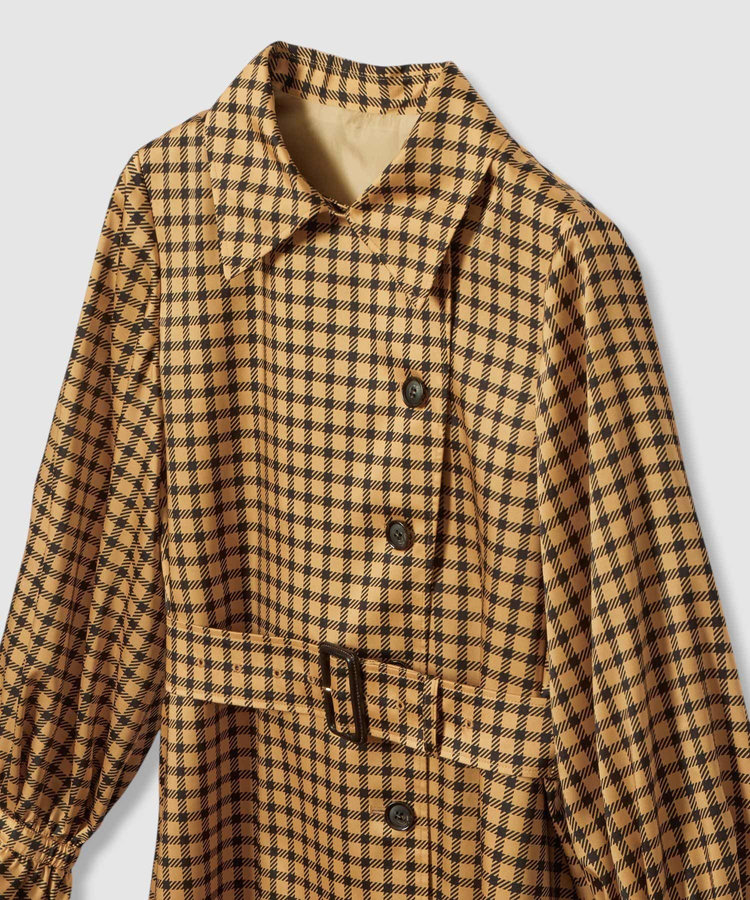 LOULOU WILLOUGHBY 【LOULOU WILLOUGHBY】エンブレムチェックワンピース ベージュ系 (19)