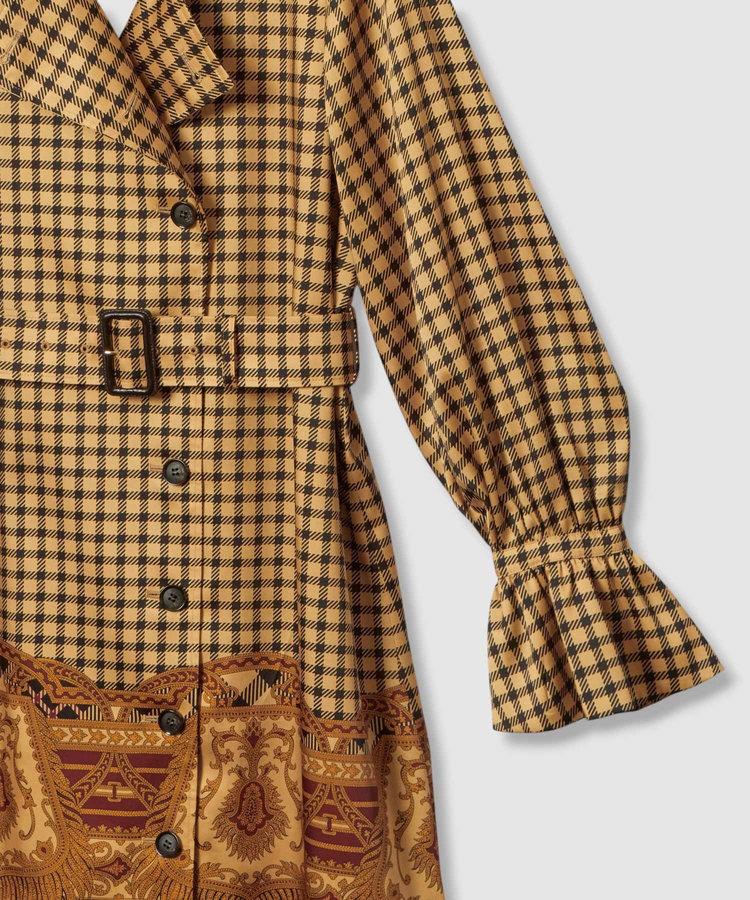 LOULOU WILLOUGHBY 【LOULOU WILLOUGHBY】エンブレムチェックワンピース ベージュ系 (19)