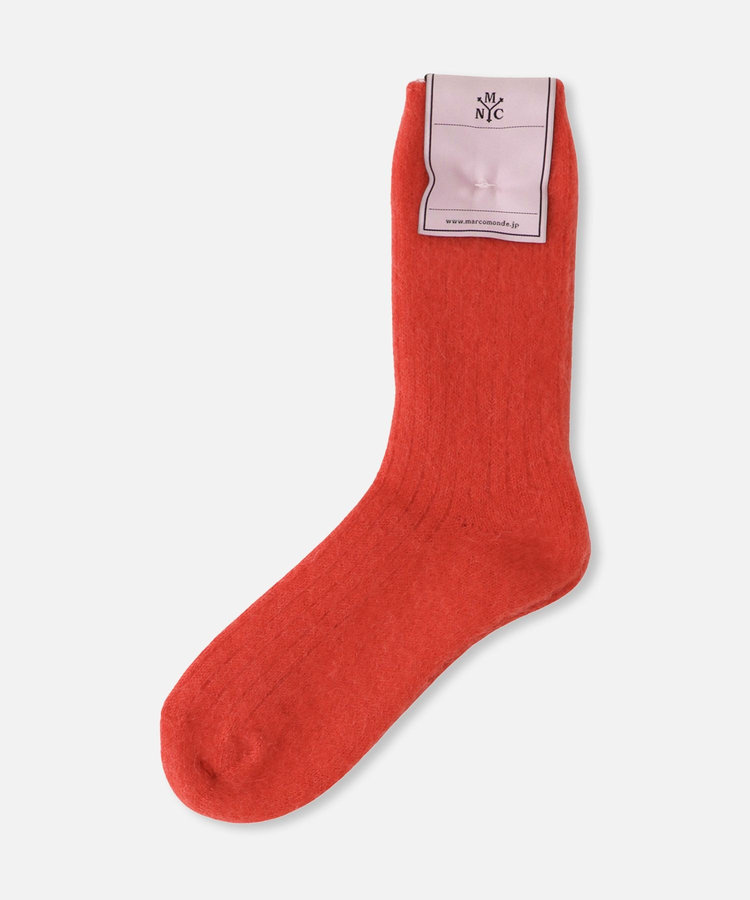buying 【MARCOMONDE(マルコモンド)】MOHAIR RIBBED SOCKS レッド (43)