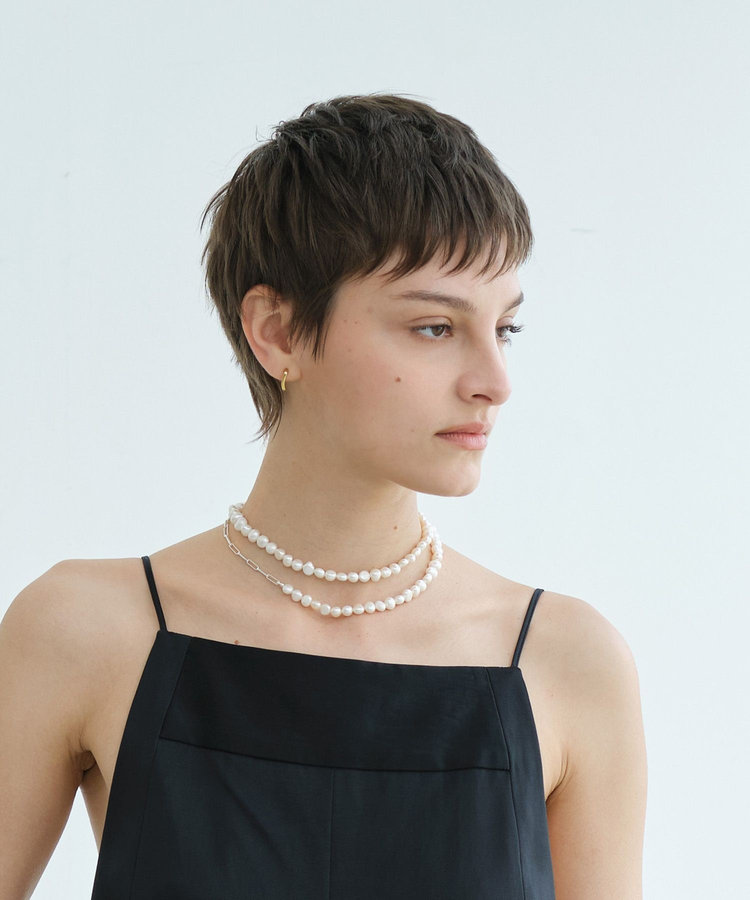 buying 【MOUNIR(ムニール)】 PEARL METAL ネックレス ホワイト系 (08)