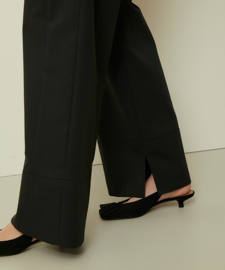 allureville ミリタリーツイルハイウェストパンツ チャコールグレー (94)