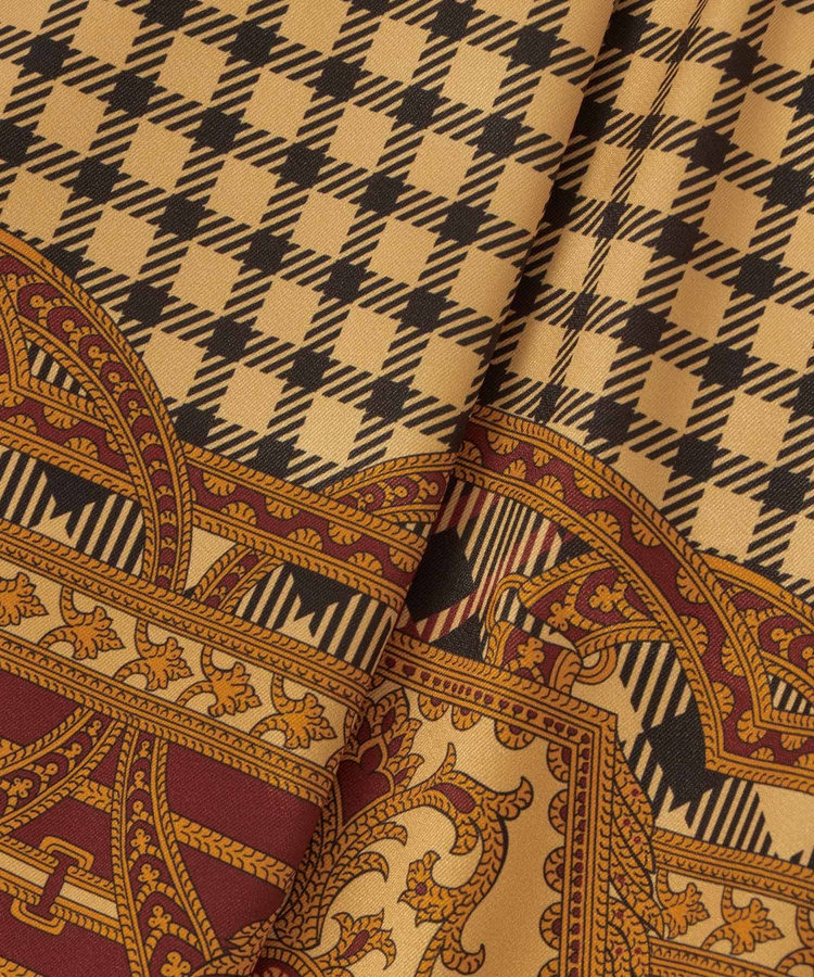 LOULOU WILLOUGHBY 【LOULOU WILLOUGHBY】エンブレムチェックワンピース ベージュ系 (19)