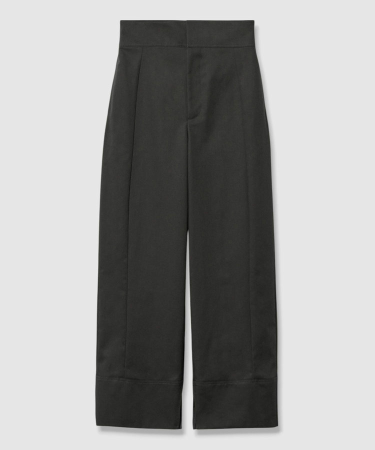 allureville ミリタリーツイルハイウェストパンツ チャコールグレー (94)