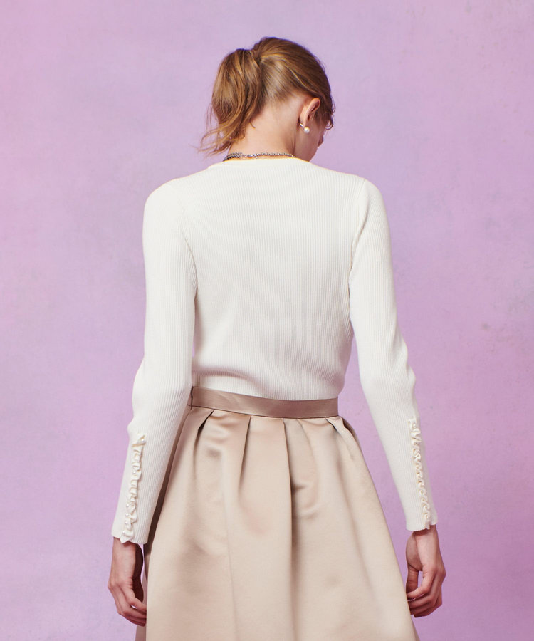 LOULOU WILLOUGHBY 【LOULOU WILLOUGHBY】フリルスリットプルオーバー オフホワイト (02)